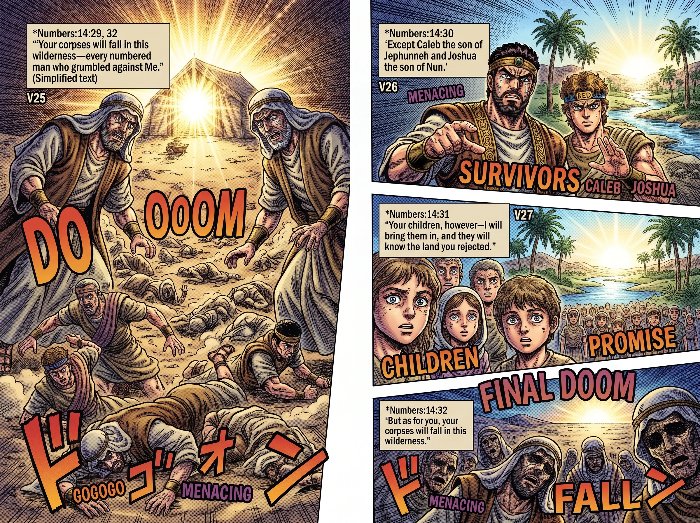 Numbers 14 illustration: The Rebellious Generation Sentenced to Die
