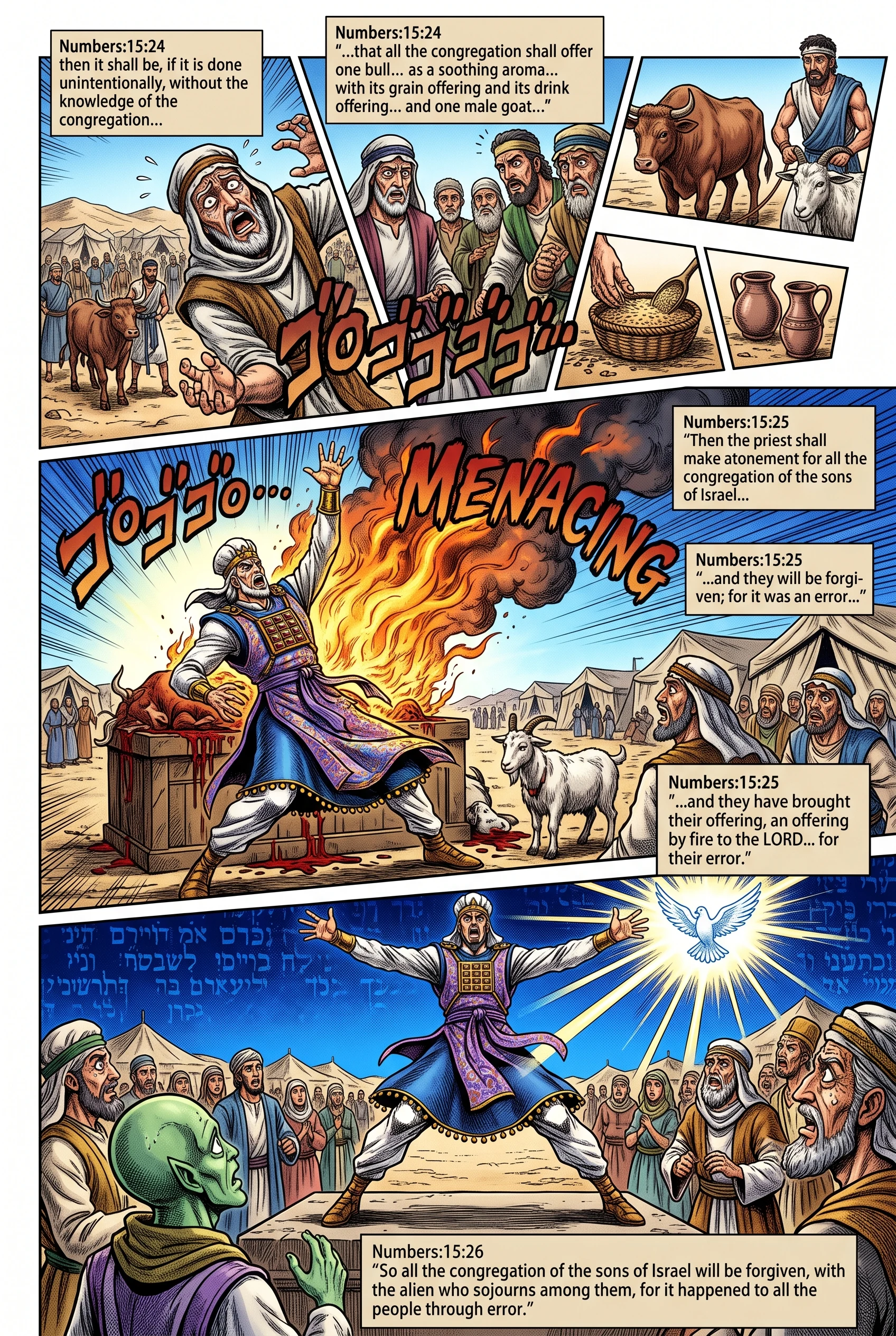 Numbers 15 illustration: Atonement for the Congregation's Unintentional Sin