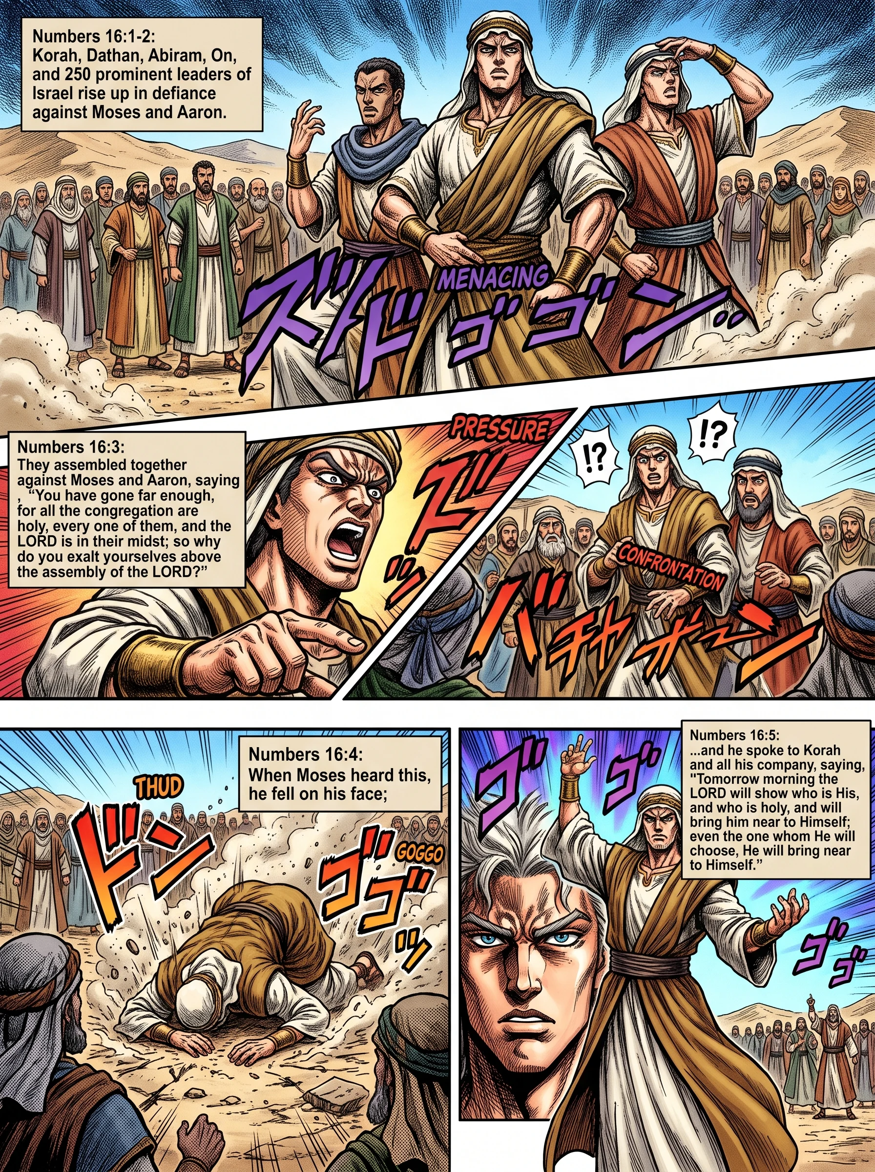 Numbers 16 illustration: Korah and Leaders Rebel Against Moses