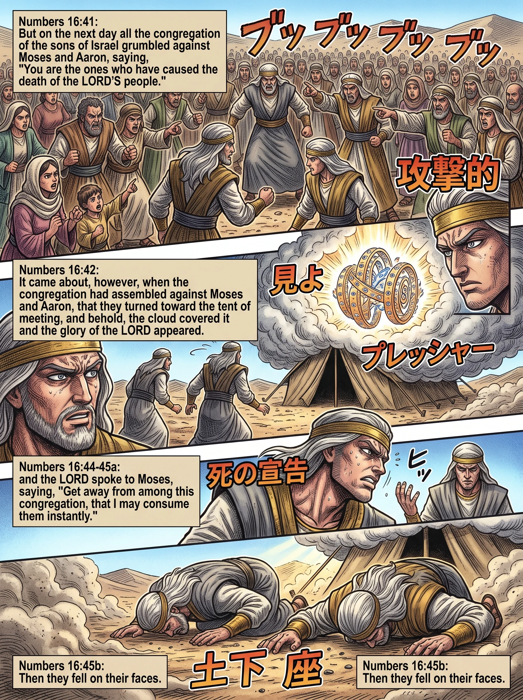 Numbers 16 illustration: Israel Grumbles and the Lord Threatens