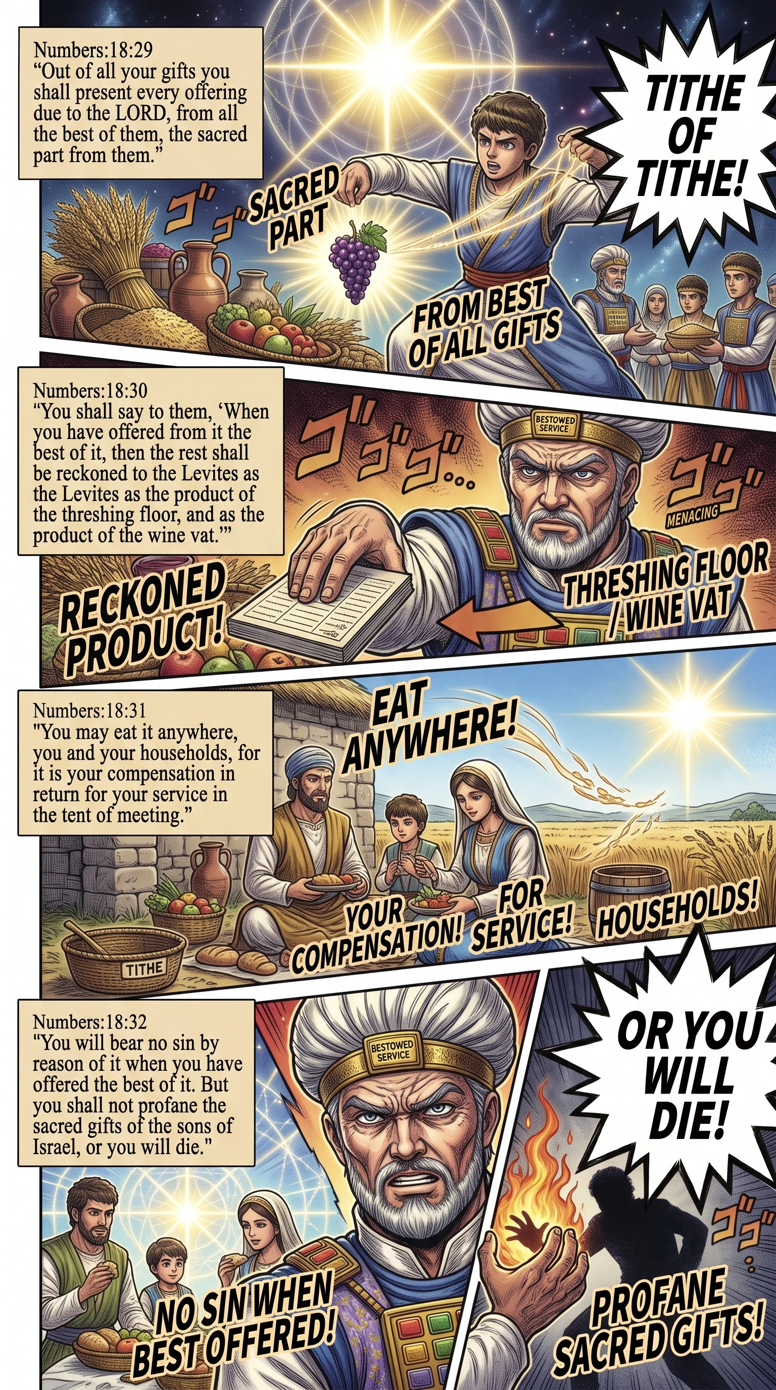 Numbers 18 illustration: Levites to Offer Their Best Portion