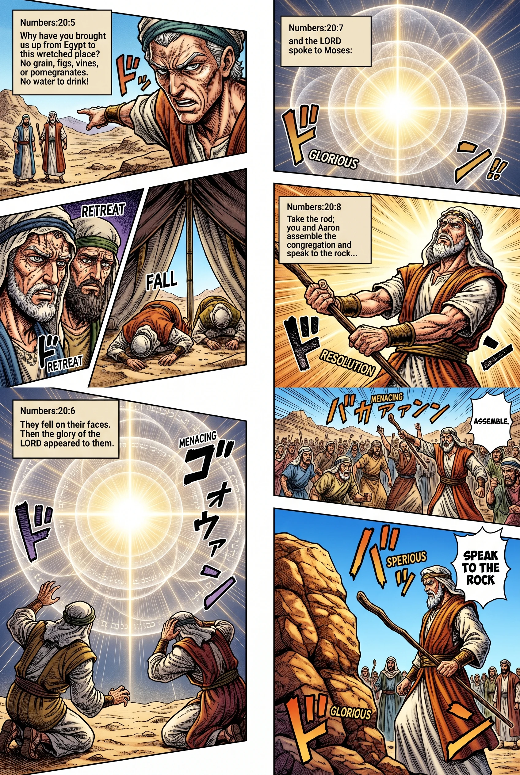 Numbers 20 illustration: Moses Commanded to Speak to Rock