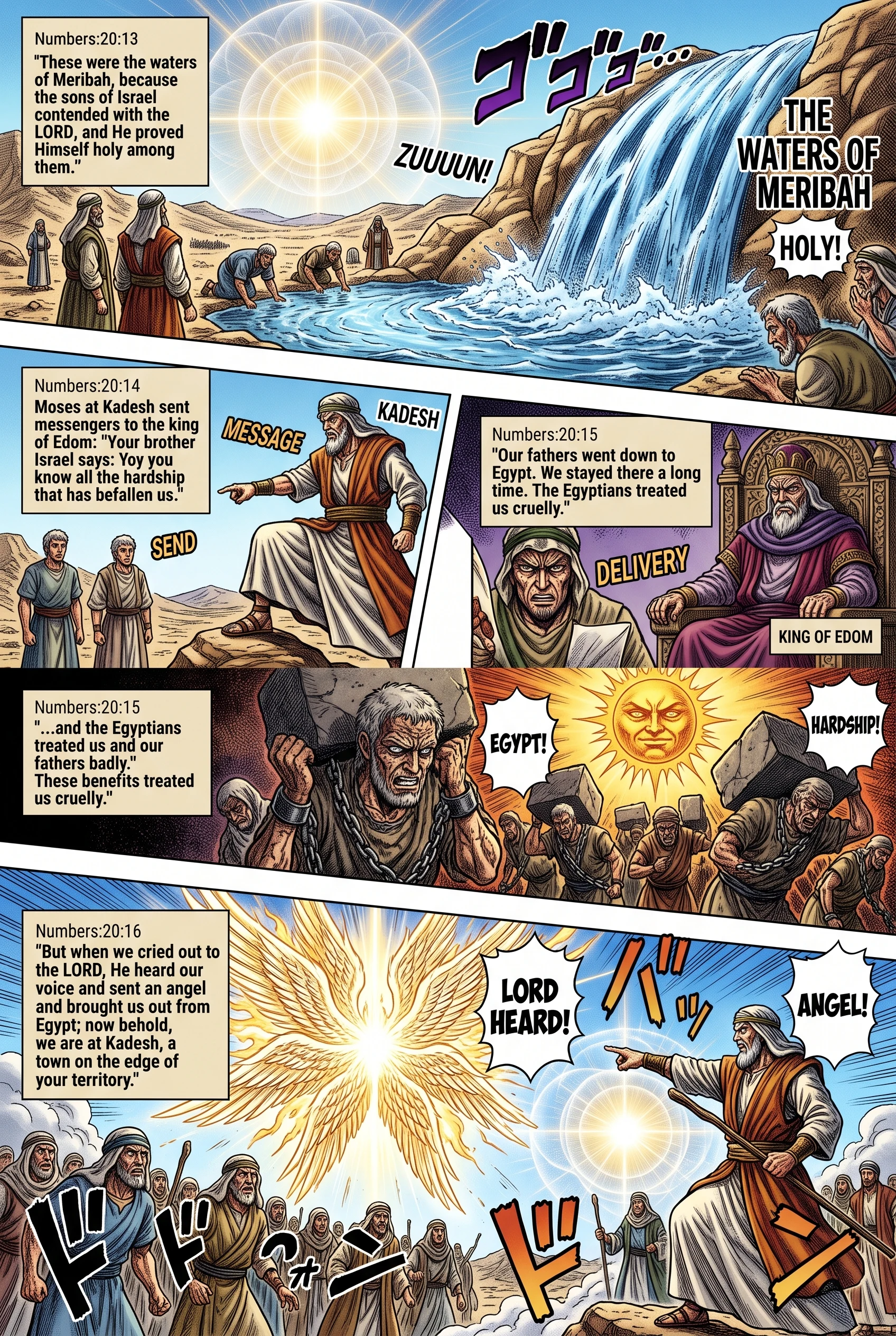 Numbers 20 illustration: Moses Sends Messengers to King of Edom