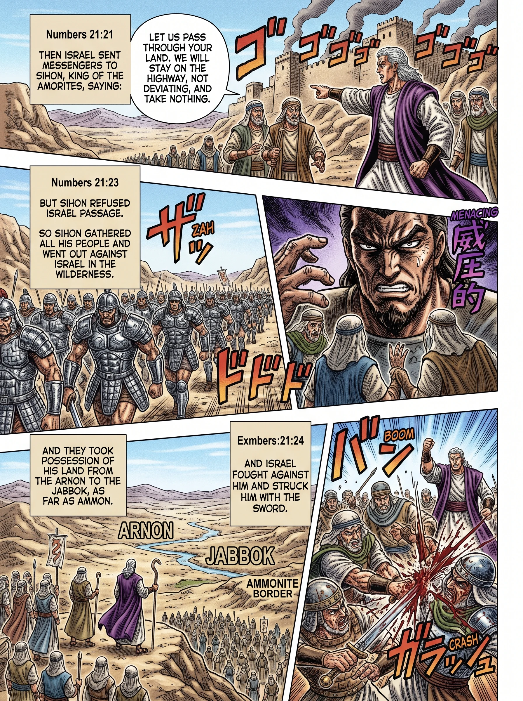 Numbers 21 illustration: Israel Defeats Sihon King of Amorites