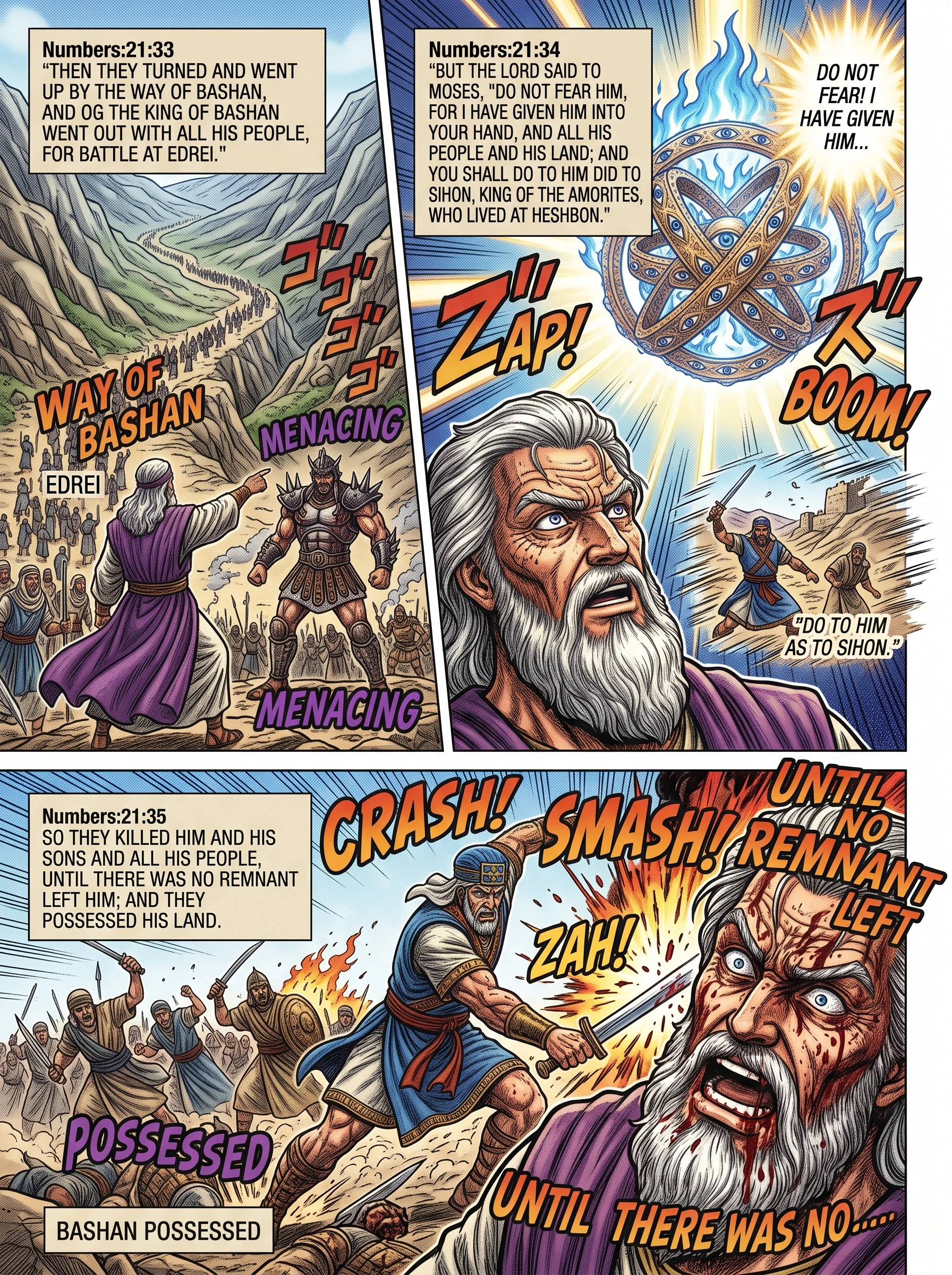 Numbers 21 illustration: Israel Defeats Og King of Bashan