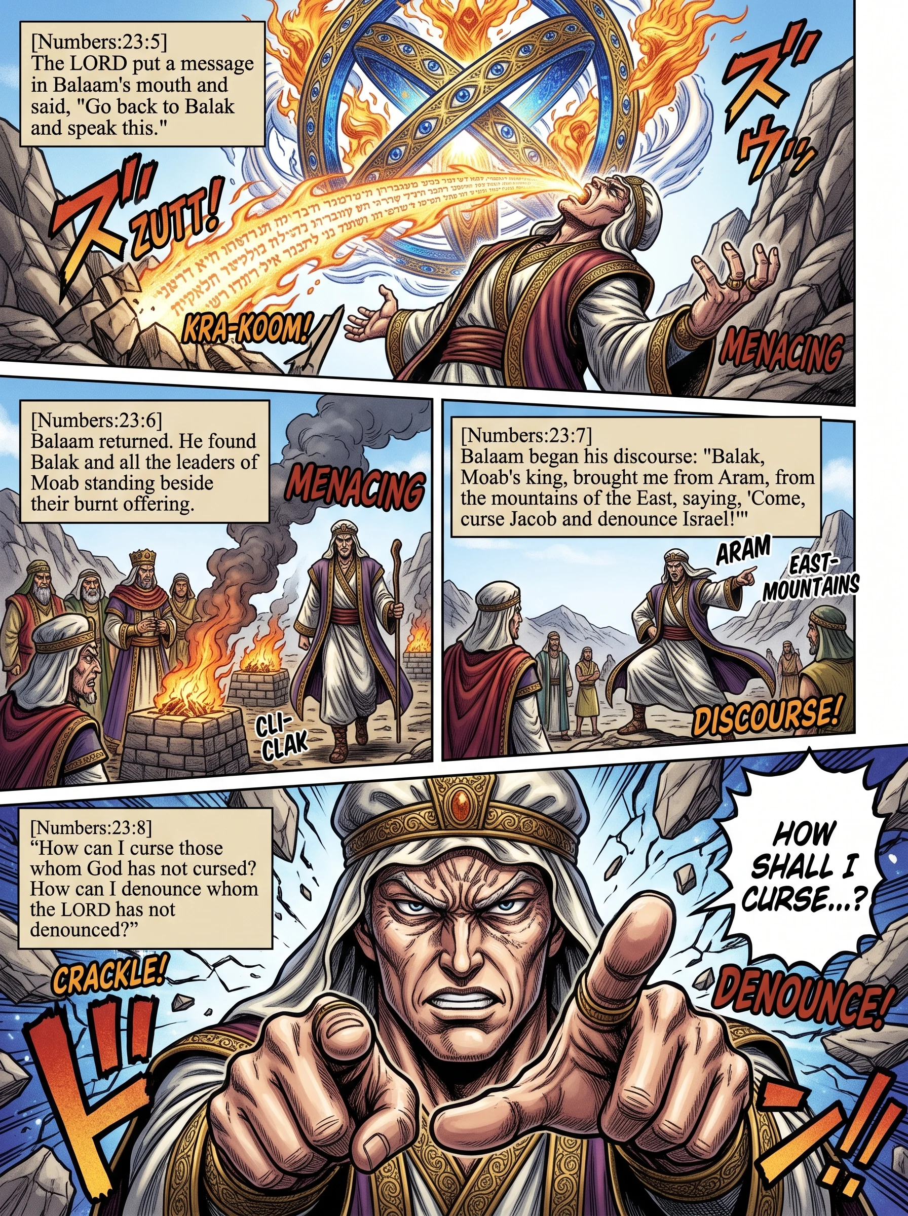 Numbers 23 illustration: Balaam Utters His First Oracle
