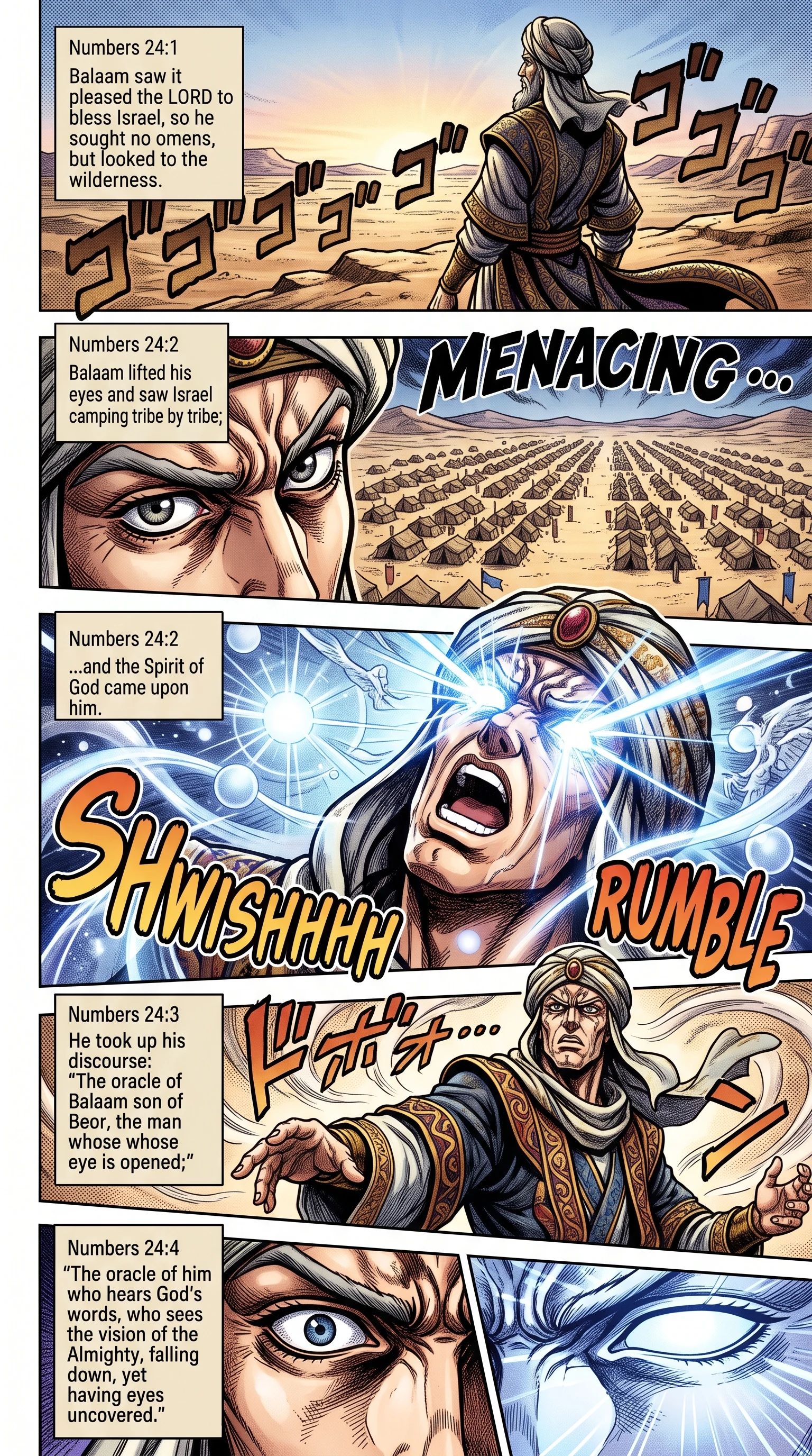 Numbers 24 illustration: The Spirit Comes upon Prophesying Balaam