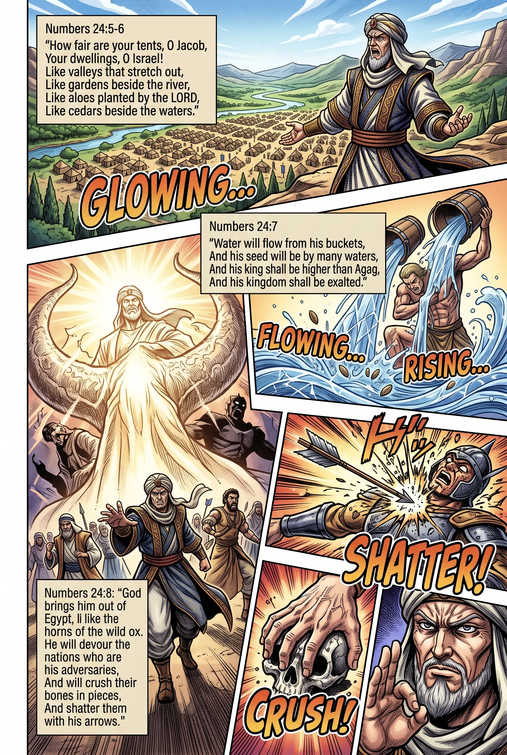 Numbers 24 illustration: Balaam Extols the Beauty of Israel
