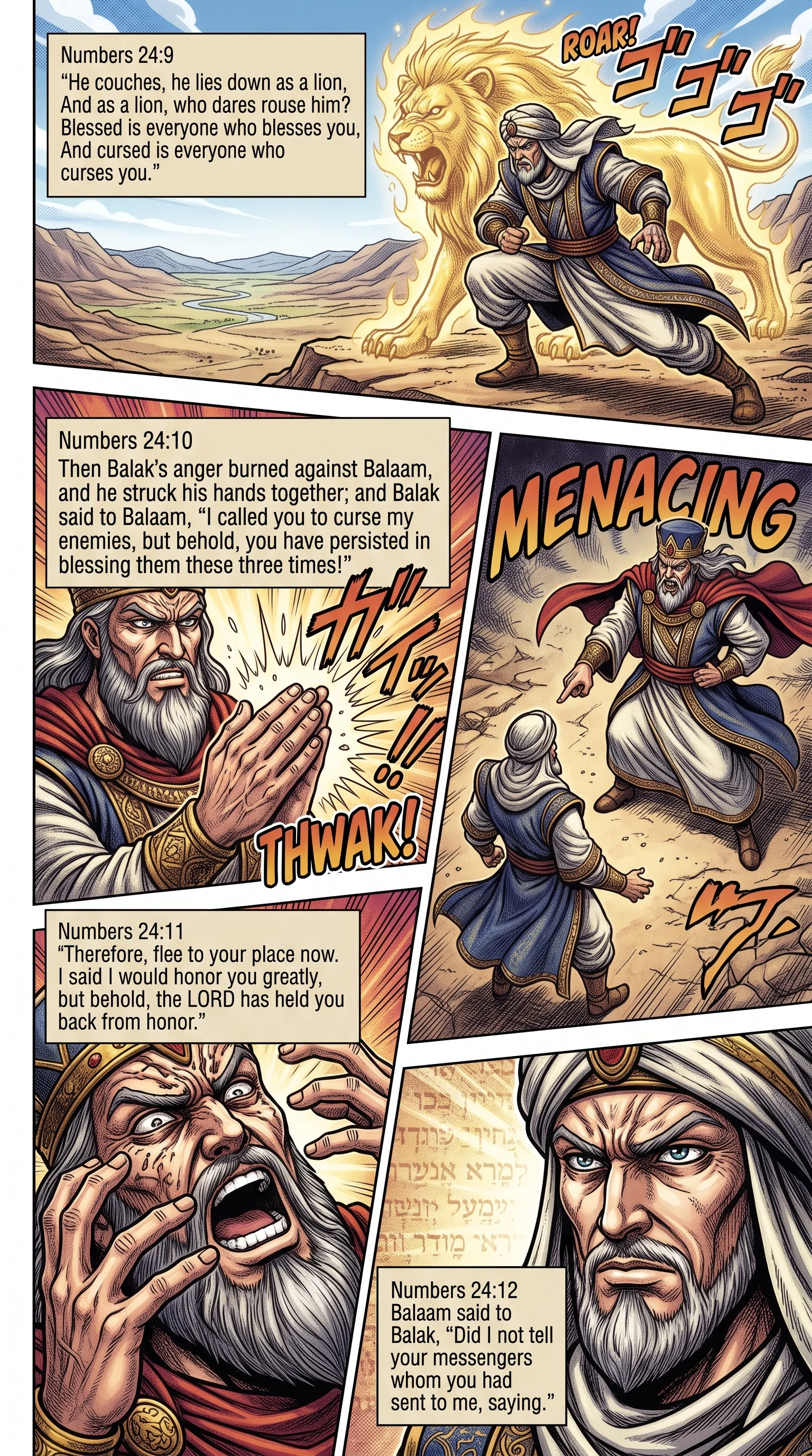 Numbers 24 illustration: Balak Angrily Dismisses the Prophet Balaam