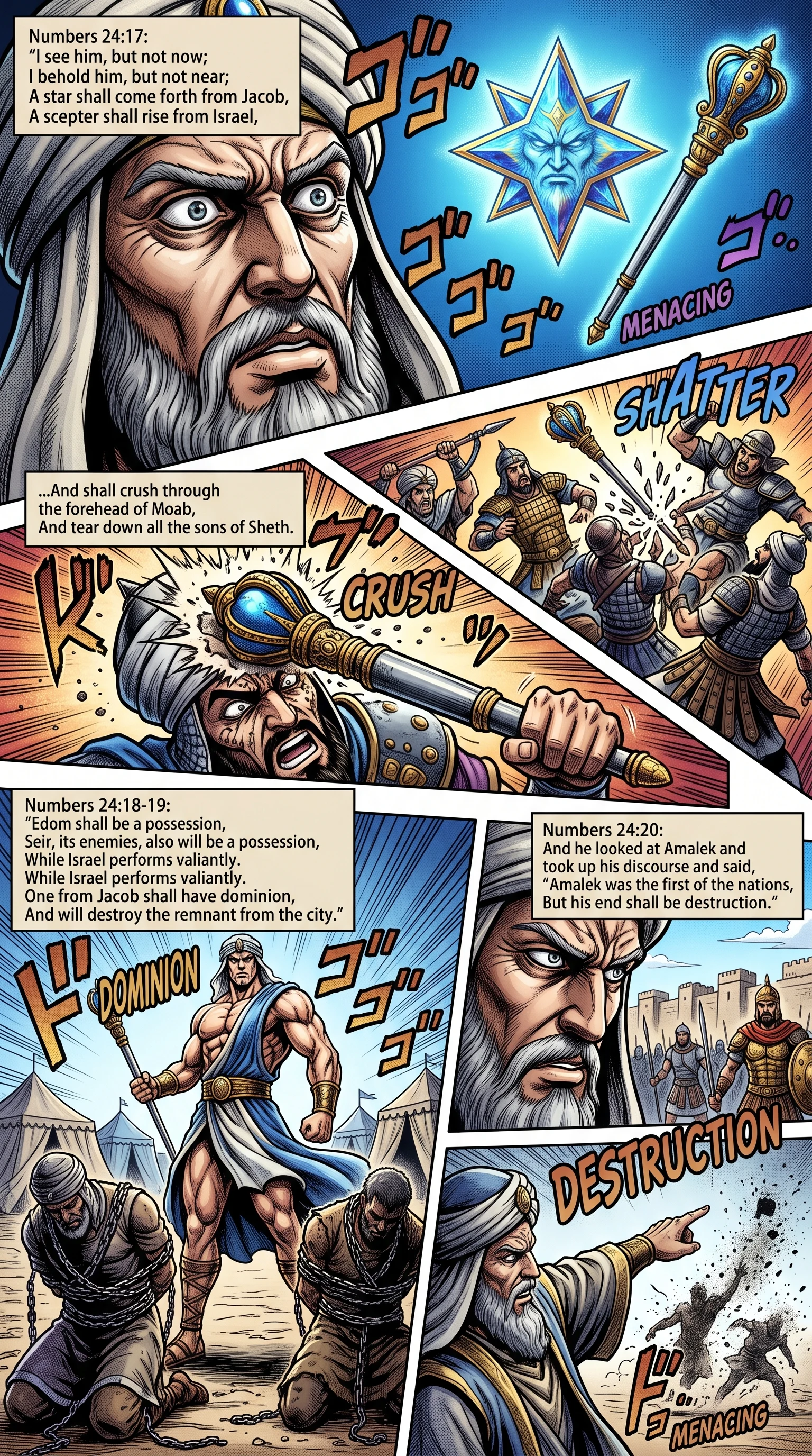 Numbers 24 illustration: Prophecy of the Star and Scepter