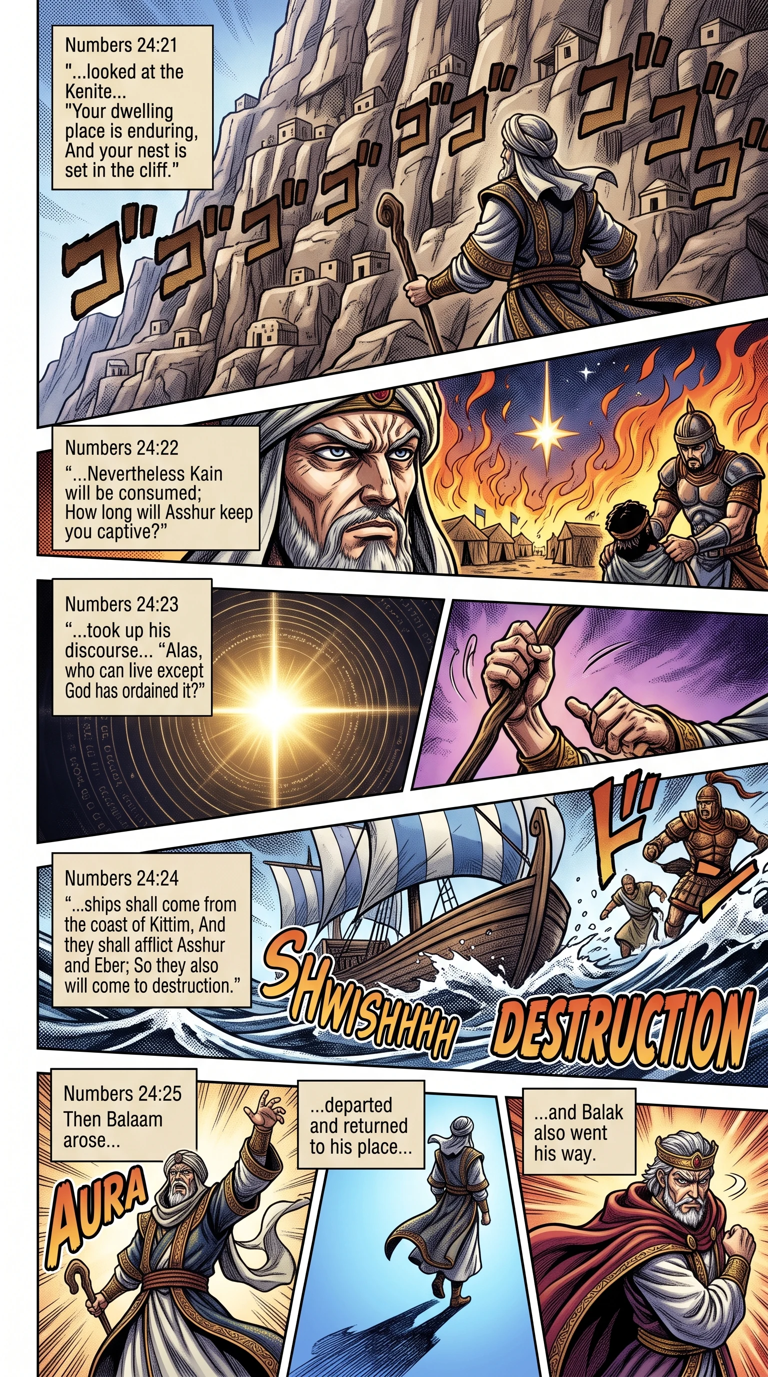 Numbers 24 illustration: Oracles Concerning Nations and Final Departure