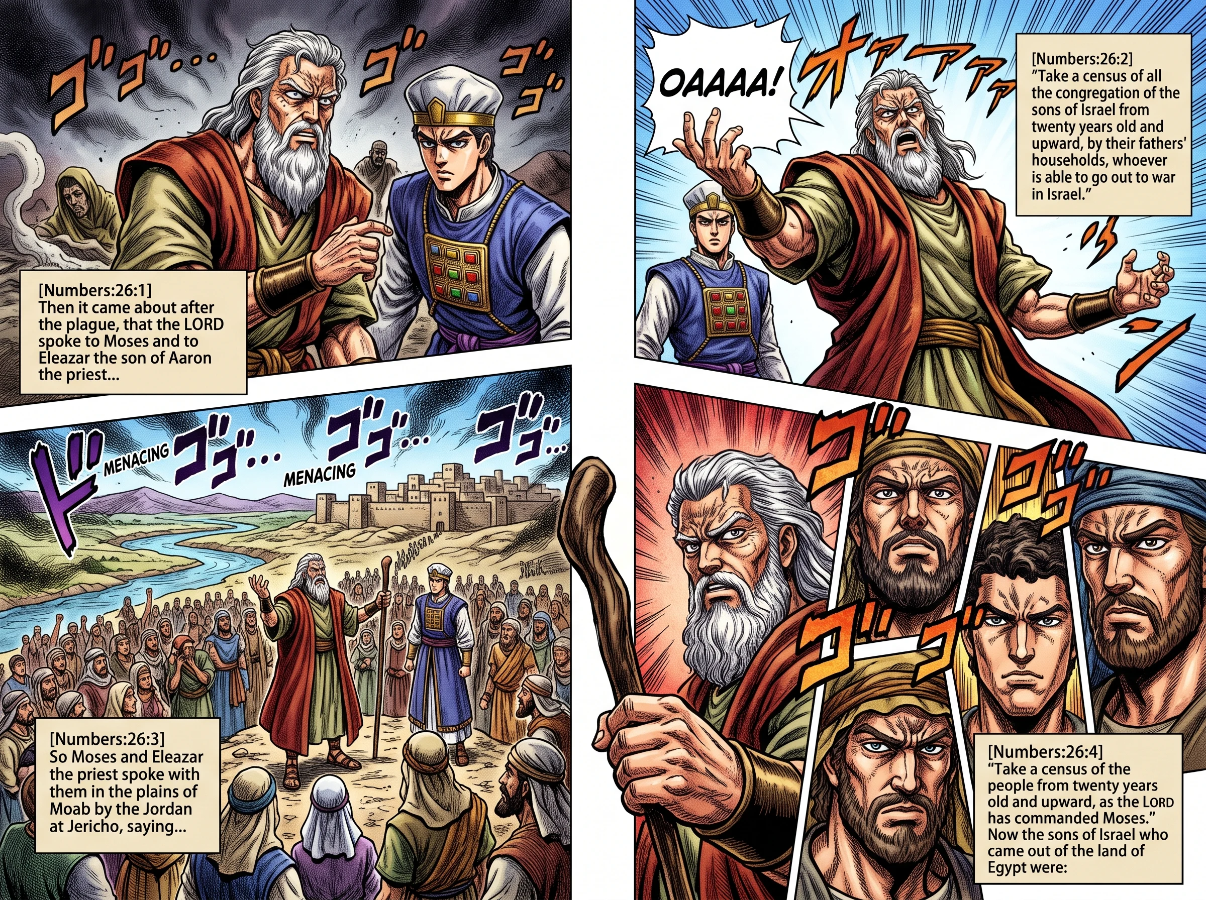 Numbers 26 illustration: Census Commanded in Plains of Moab