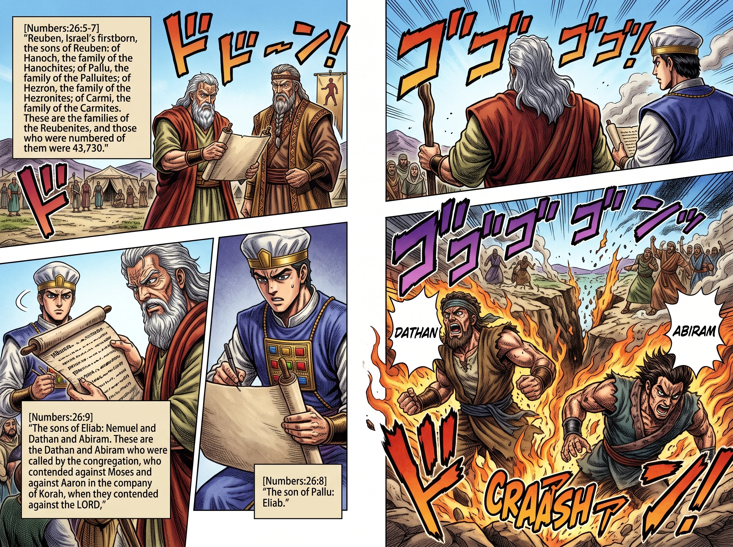 Numbers 26 illustration: Census of the Families of Reuben