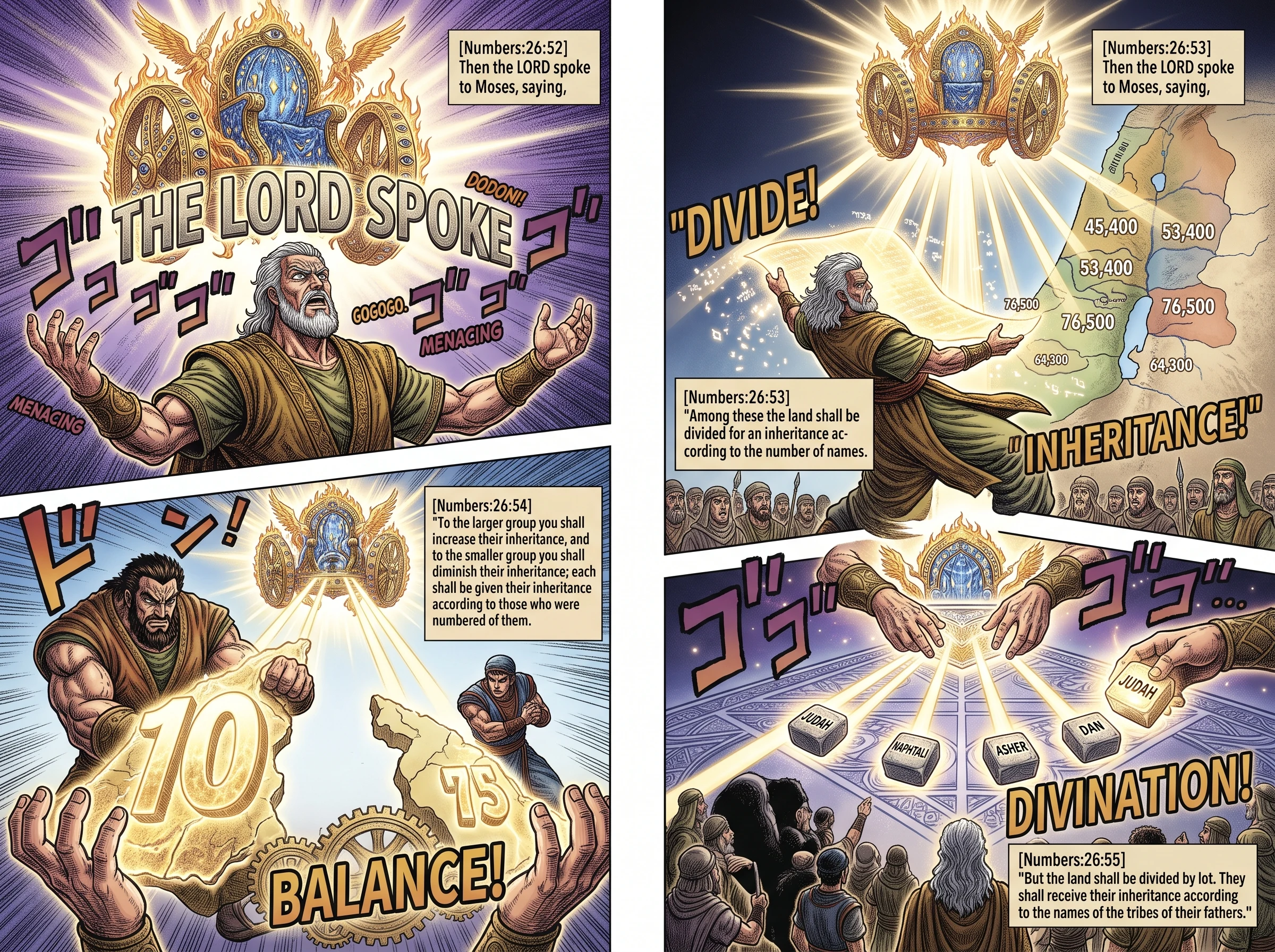 Numbers 26 illustration: Principles for Dividing the Promised Land