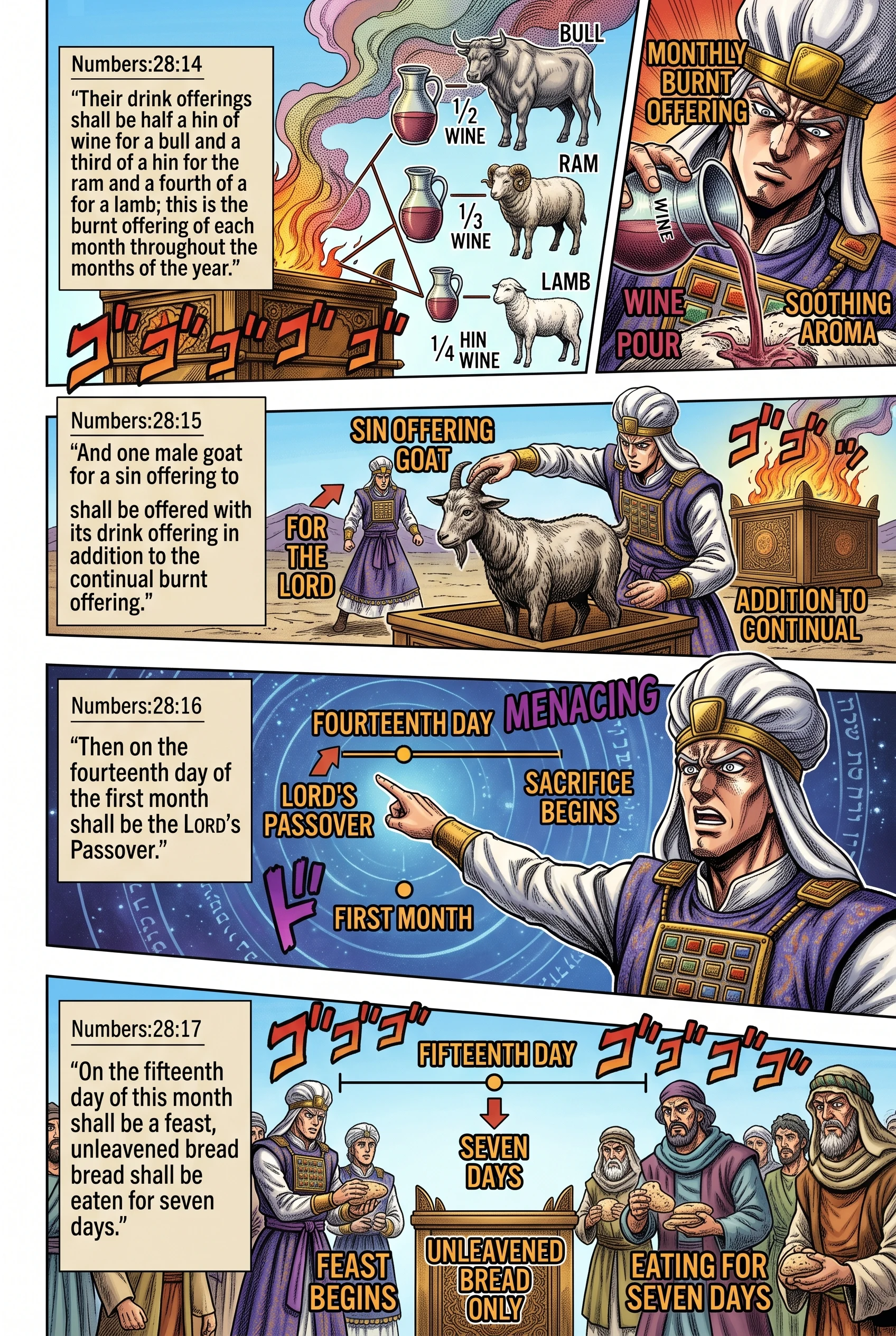 Numbers 28 illustration: Drink Offerings and the Passover Date