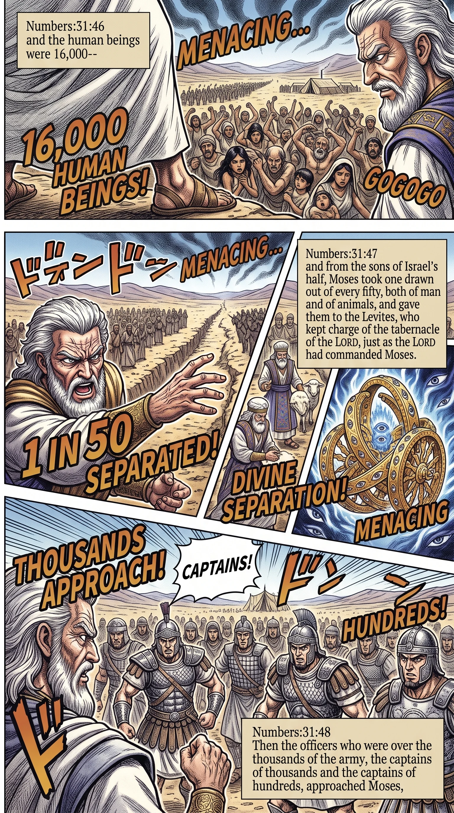 Numbers 31 illustration: Levites Receive Share from Congregation's Portion