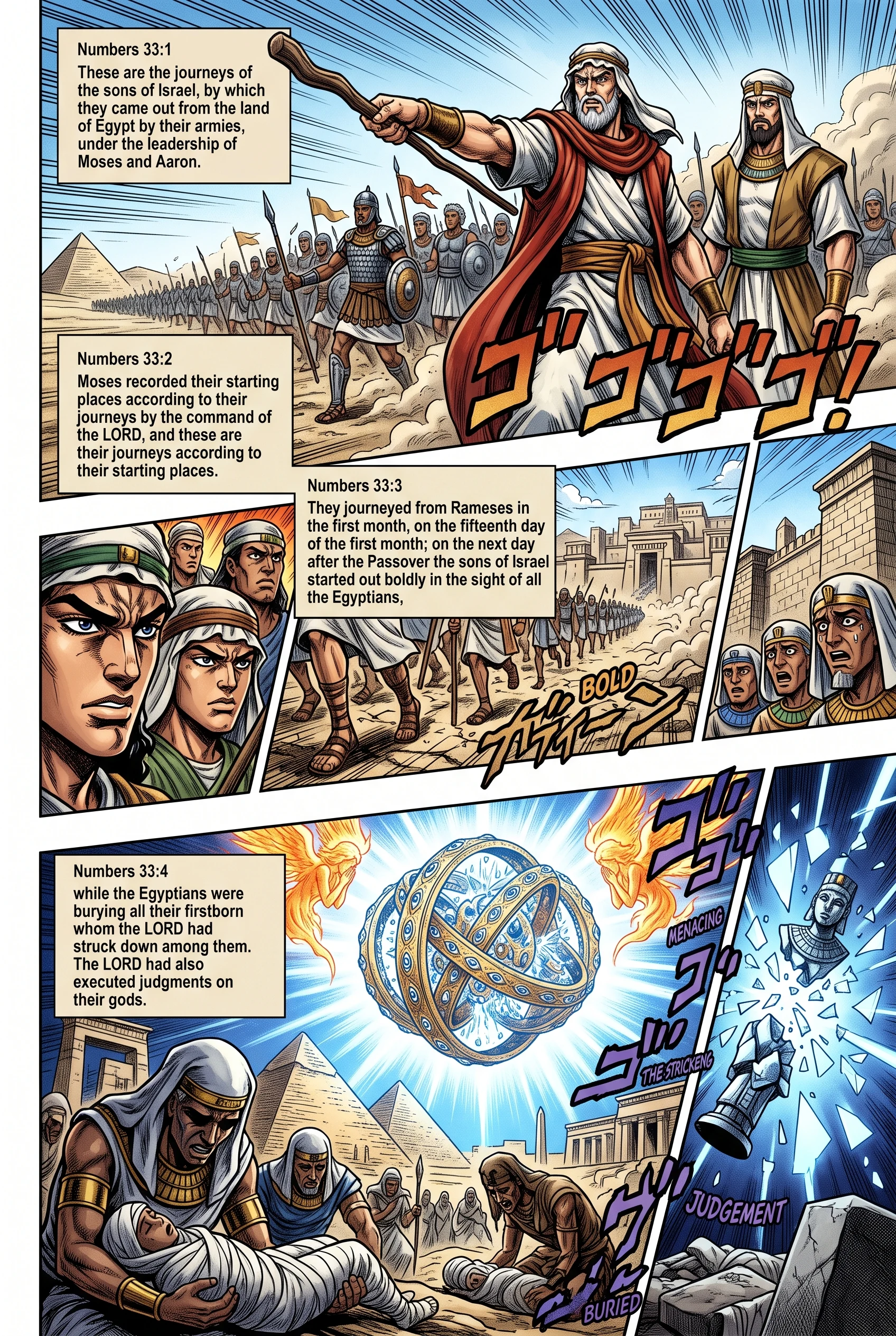 Numbers 33 illustration: Departure from Rameses by the Lord