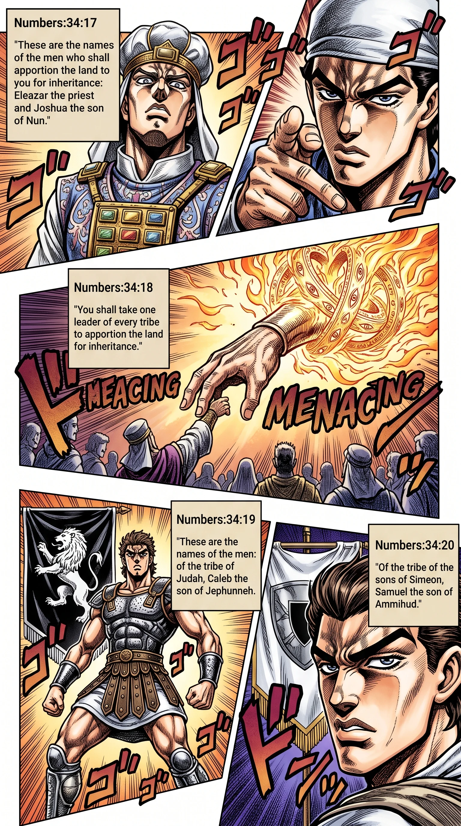 Numbers 34 illustration: Leaders Appointed from Judah and Simeon