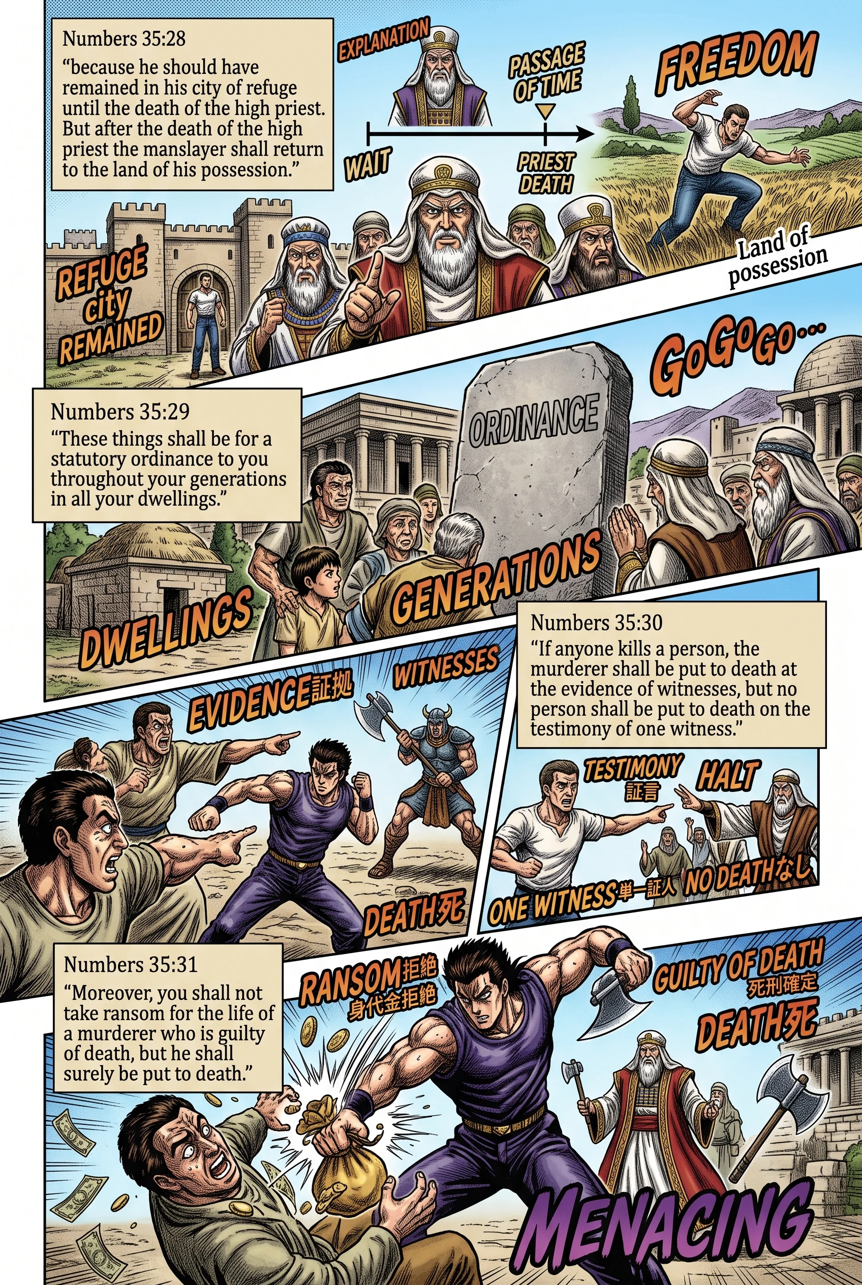 Numbers 35 illustration: Witness Requirements and No Murderer Ransom