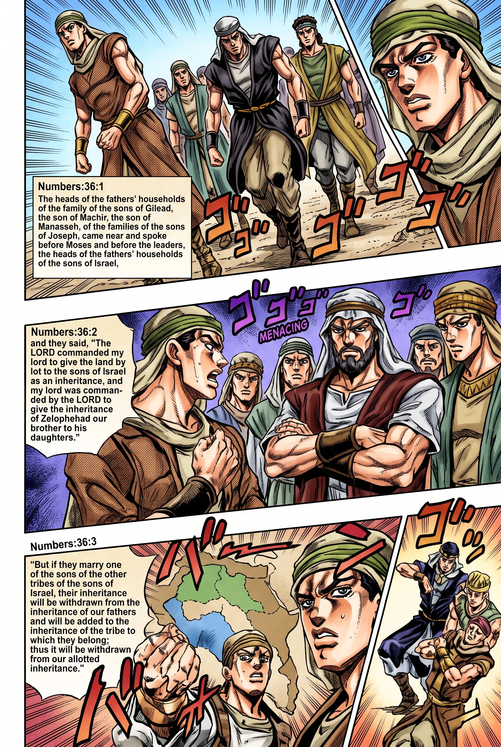 Numbers 36 illustration: Gilead's Leaders Raise Inheritance Concern