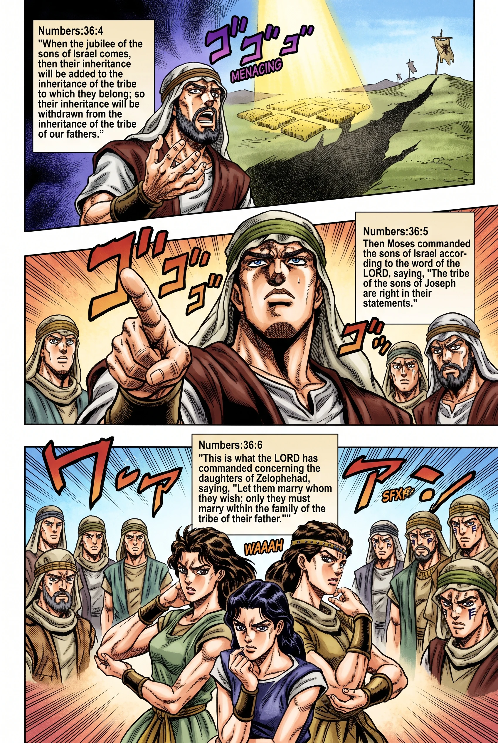 Numbers 36 illustration: Heirs Commanded to Marry within Tribe