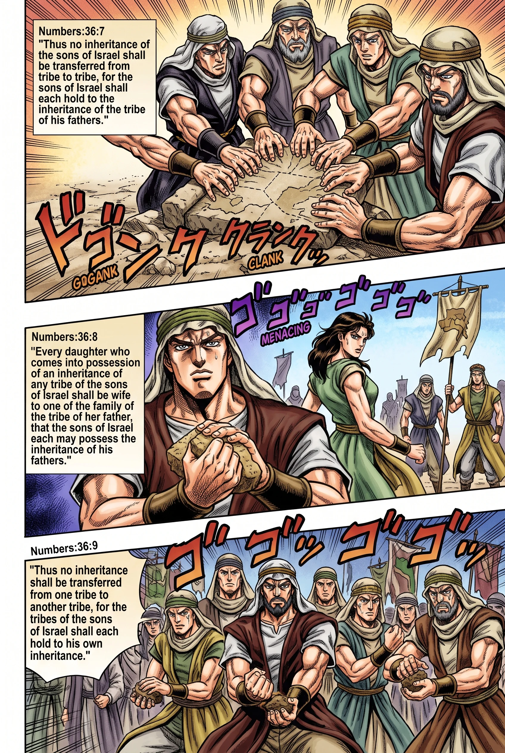 Numbers 36 illustration: Statute Preventing Transfer of Tribal Inheritances
